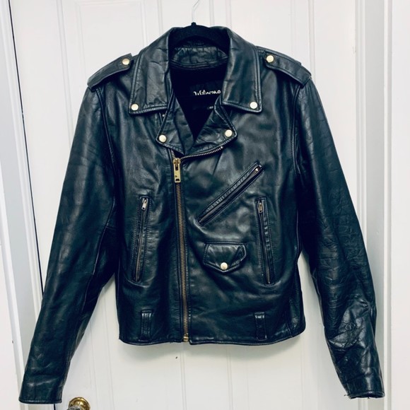 Wilsons Leather Jackets & Blazers - BLACK LEATHER JACKET WITH WINTER ZIP IN LINING WILSON LEATHER SIZE 40